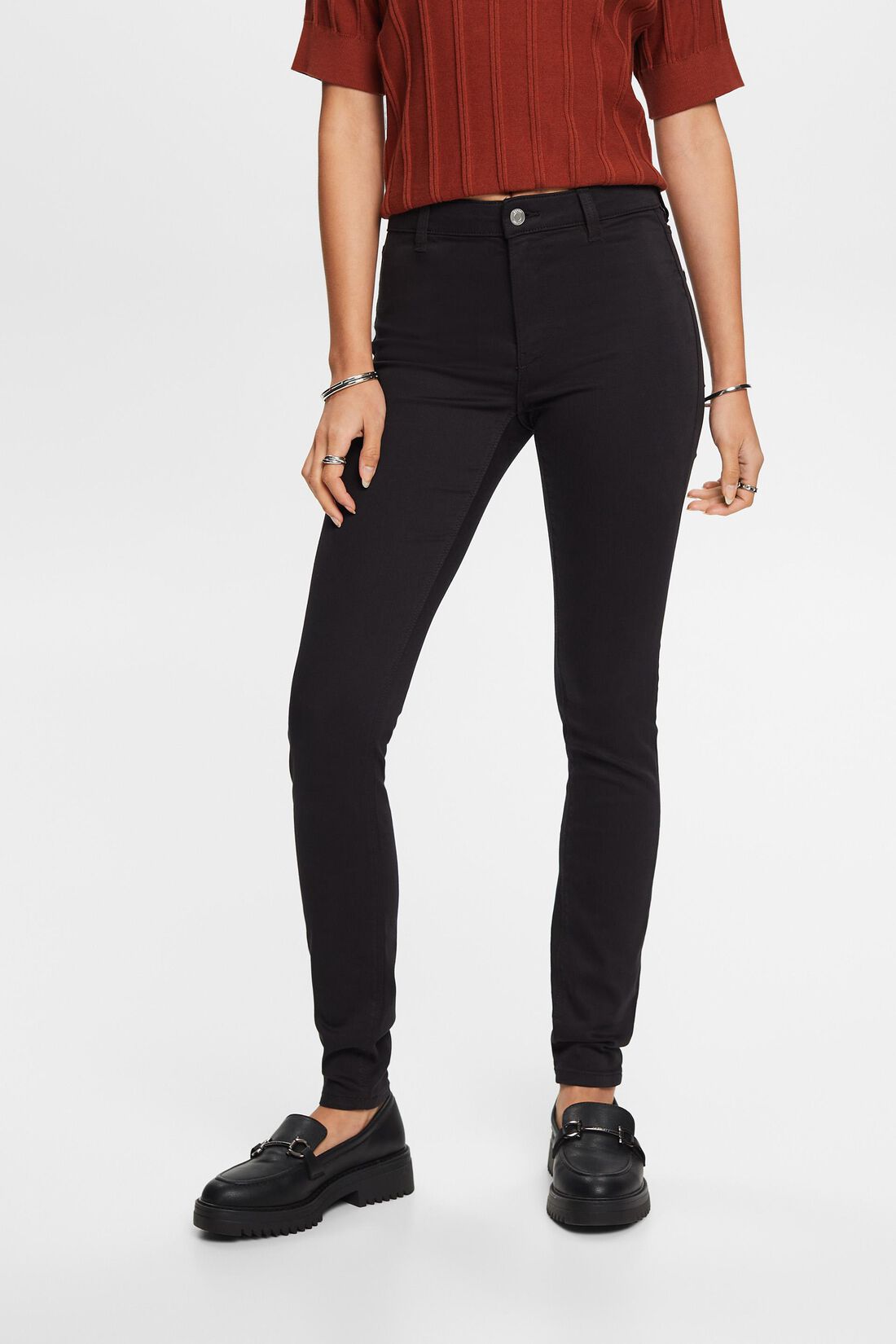 Skinny Jeans mit mittlerer Bundh&ouml;he
