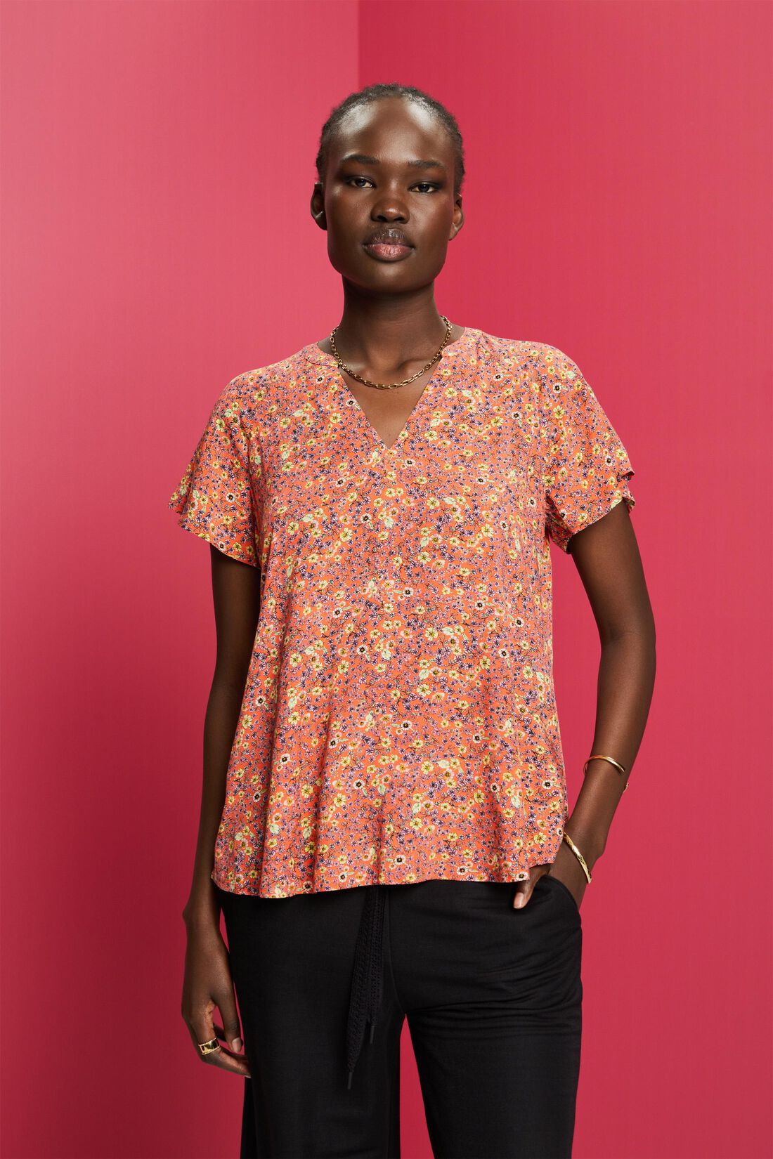 Bluse mit Muster, LENZING&trade; ECOVERO&trade;