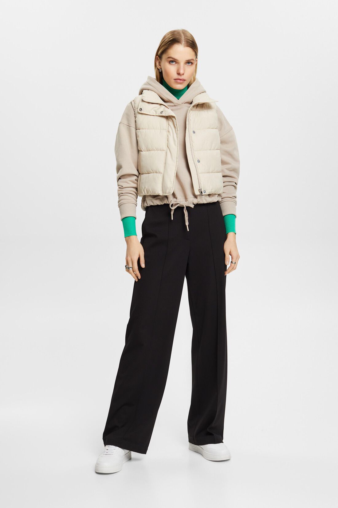 Mid-Rise-Hose mit weitem Bein