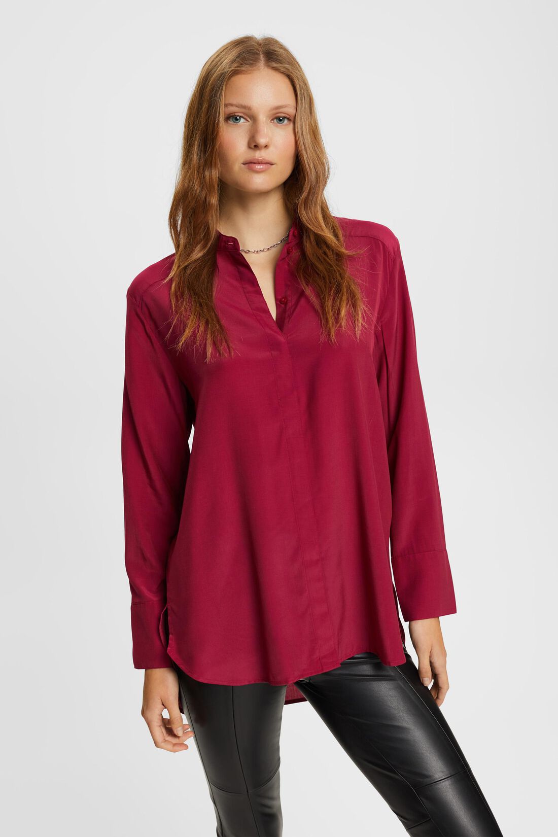 Bluse mit Stehkragen