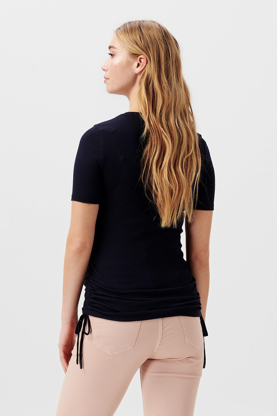 T-Shirt mit seitlichen Durchzugb&auml;ndern