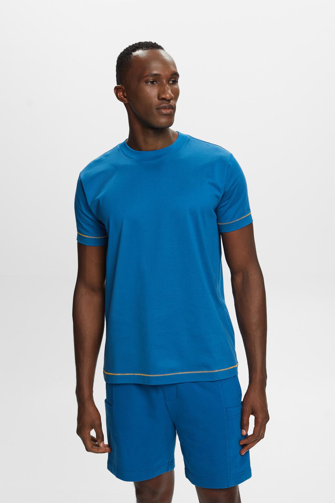 Rundhals-T-Shirt aus Jersey, 100% Baumwolle