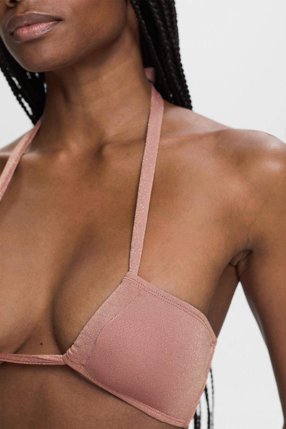 Recycelt: glitzerndes Bandeau-Bikinitop