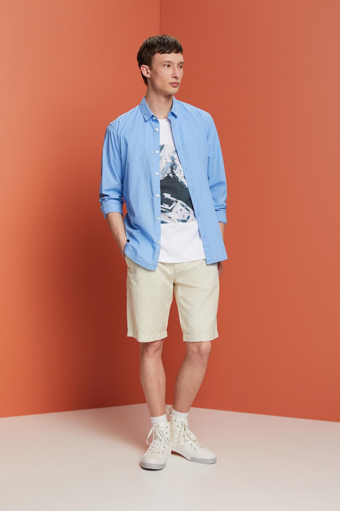 Bedrucktes Jersey-T-Shirt, 100% Baumwolle