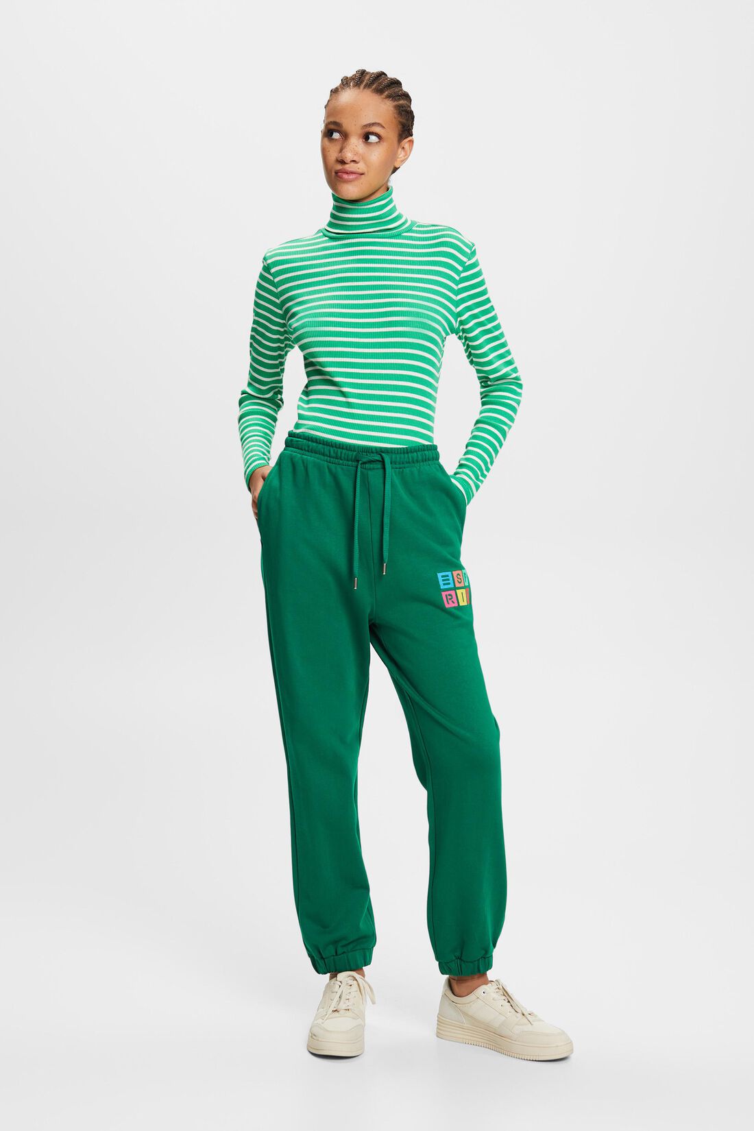 Gestreiftes Longsleeve mit Rollkragen