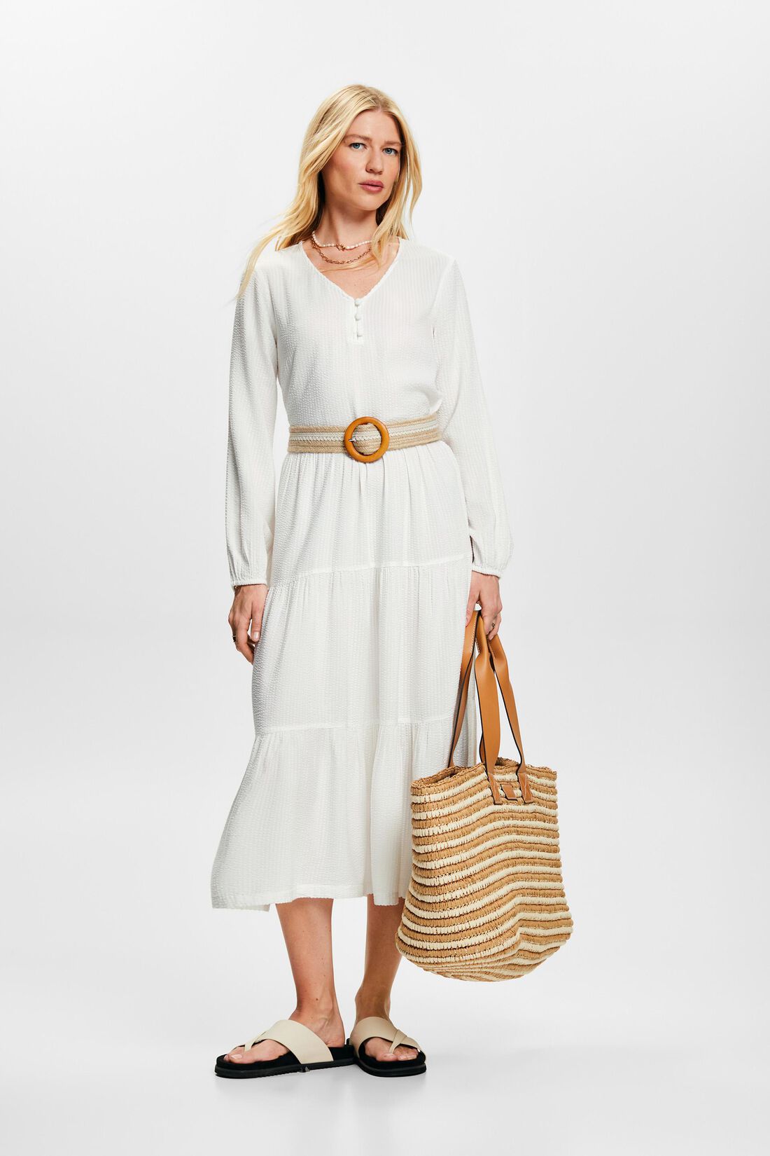 Seersucker-Strandkleid