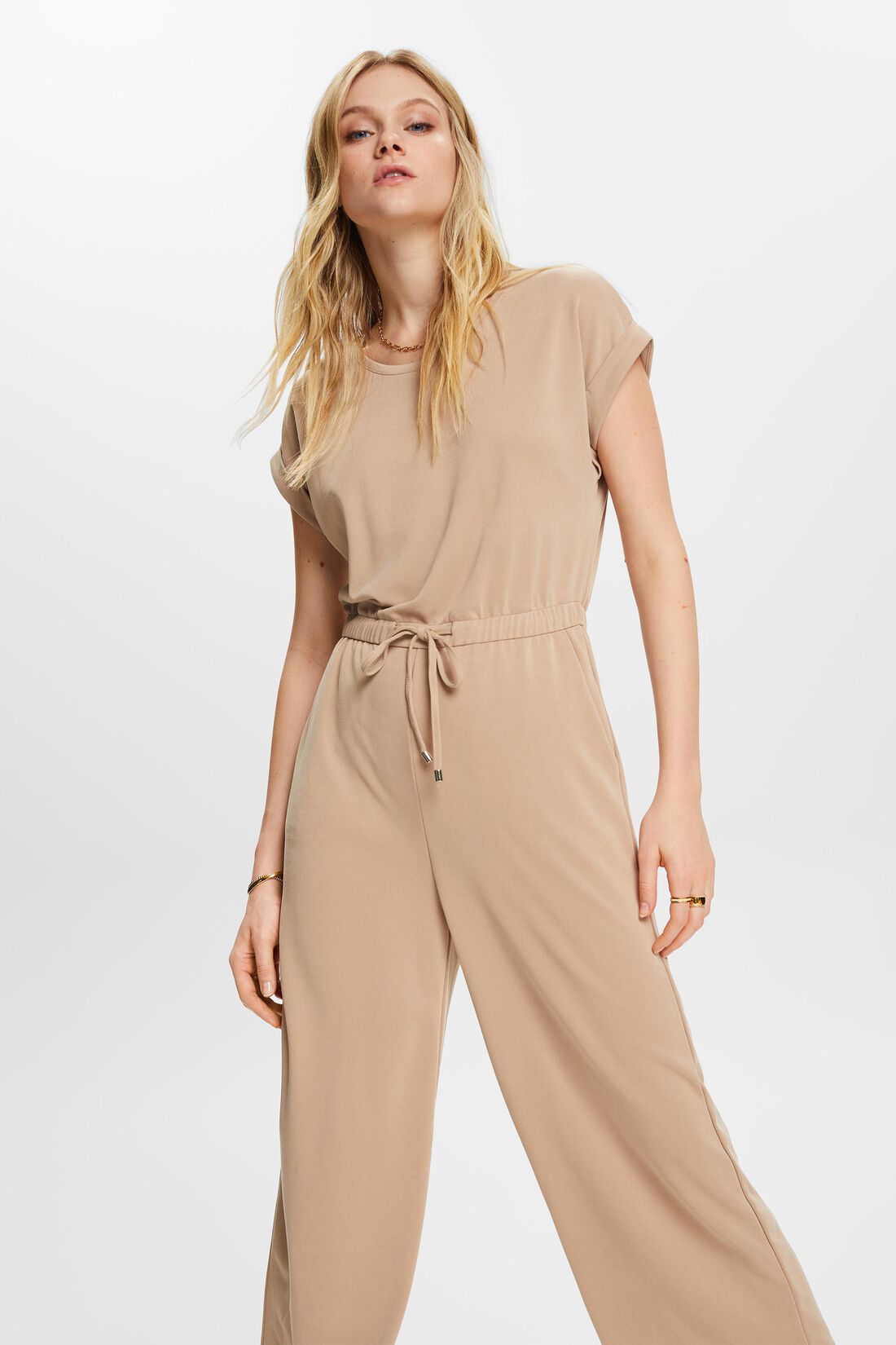 Jumpsuit aus Modal mit Bindeg&uuml;rtel