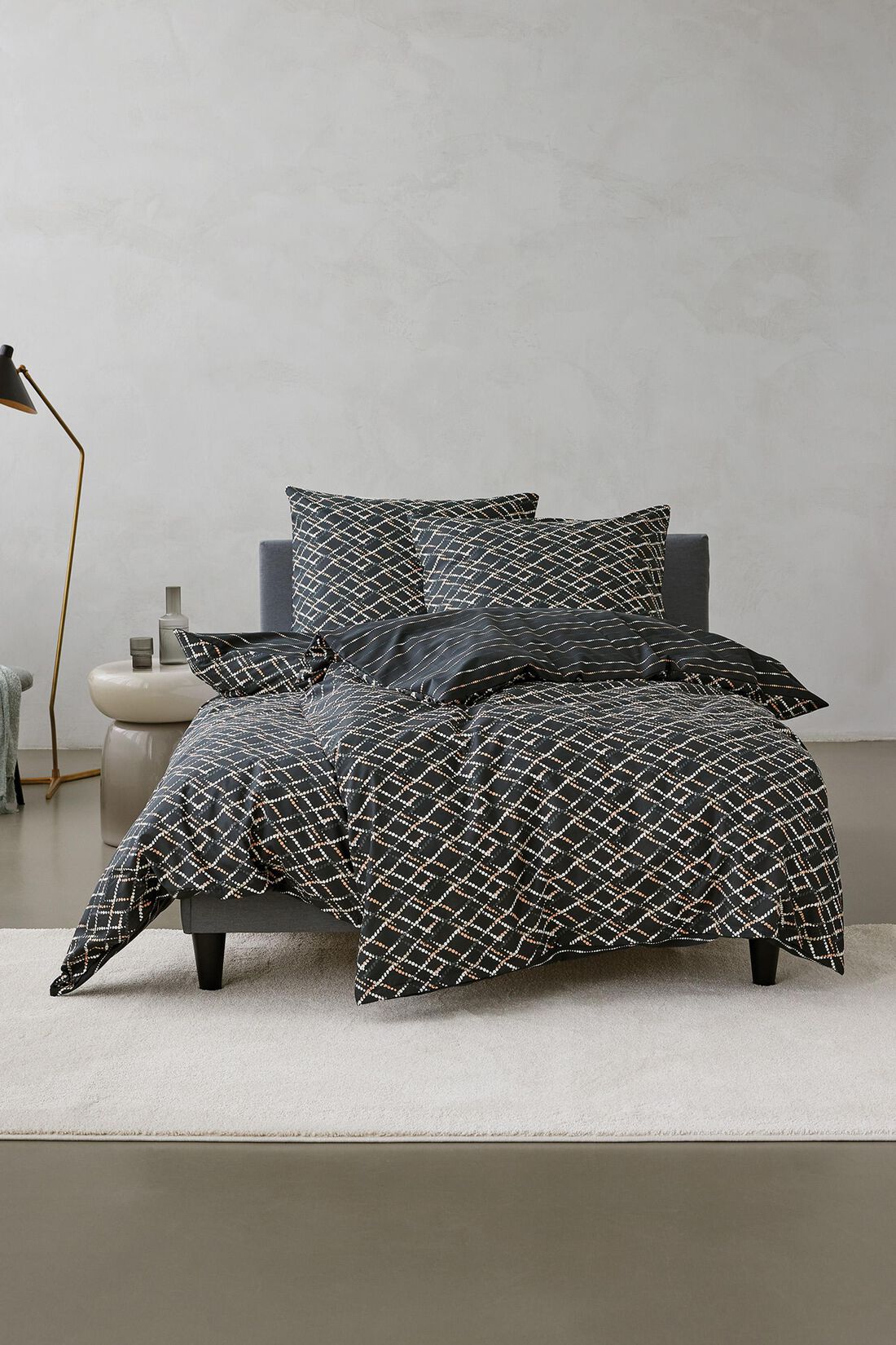 Satin-Bettw&auml;sche mit Print