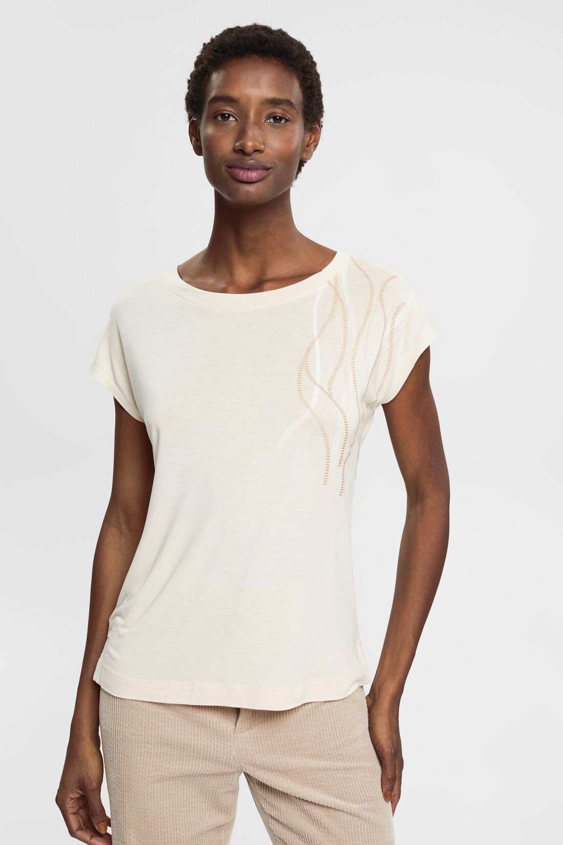 T-Shirt mit Pailletten, LENZING&trade; ECOVERO&trade;