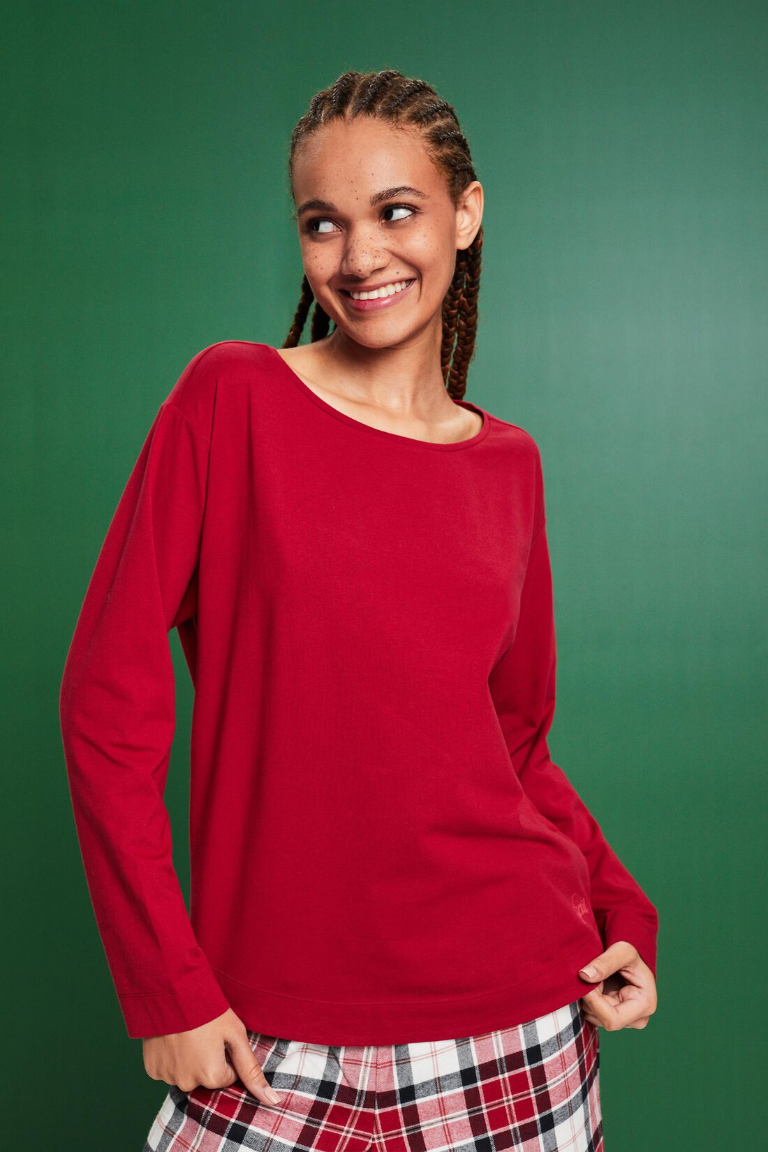 Pyjama-Set aus kariertem Flanell