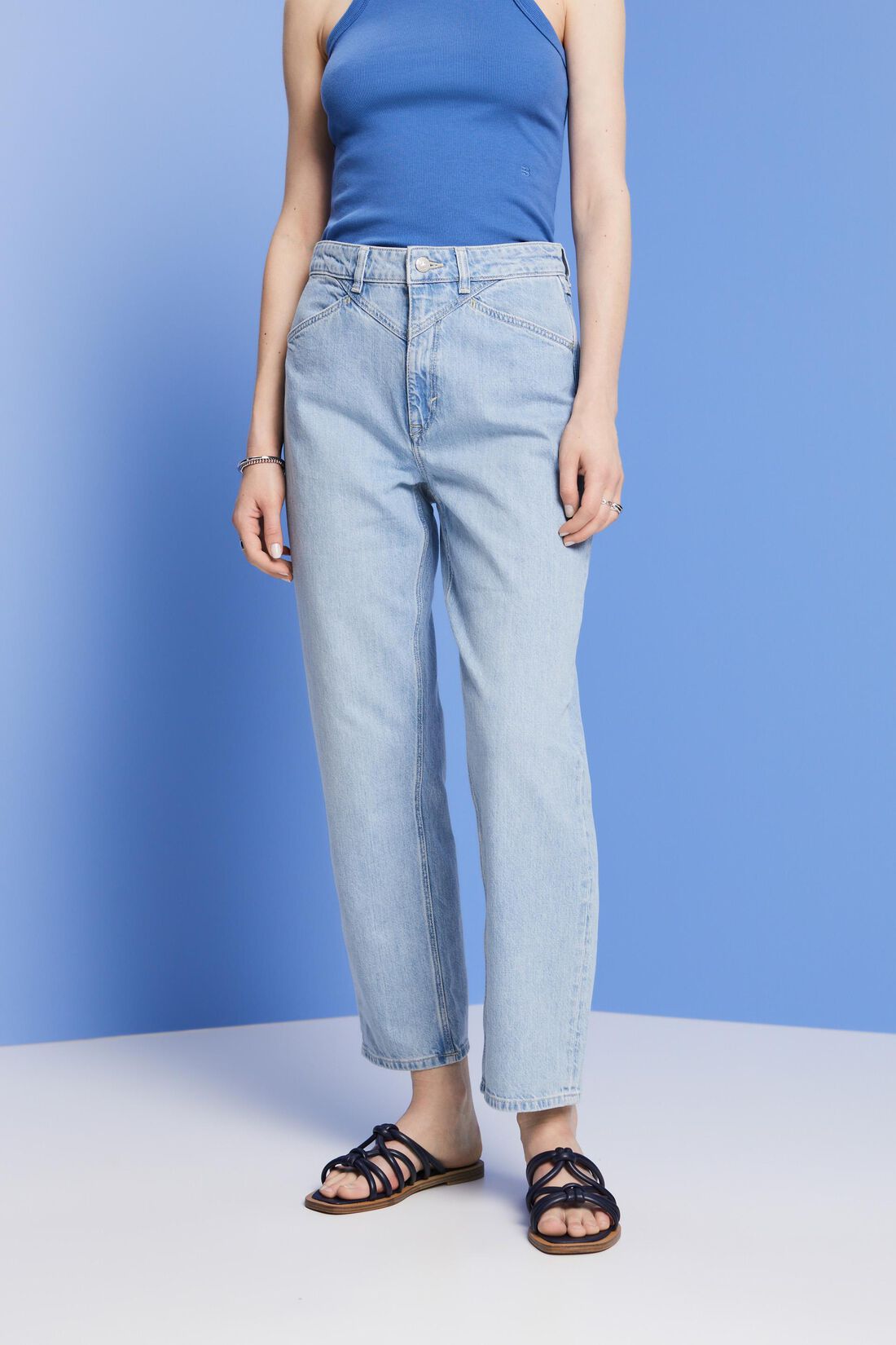 Verk&uuml;rzte Jeans in Dad-Passform