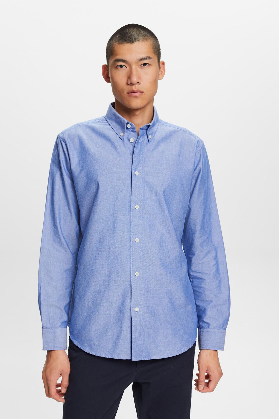 Button-Down-Hemd aus Baumwollpopeline
