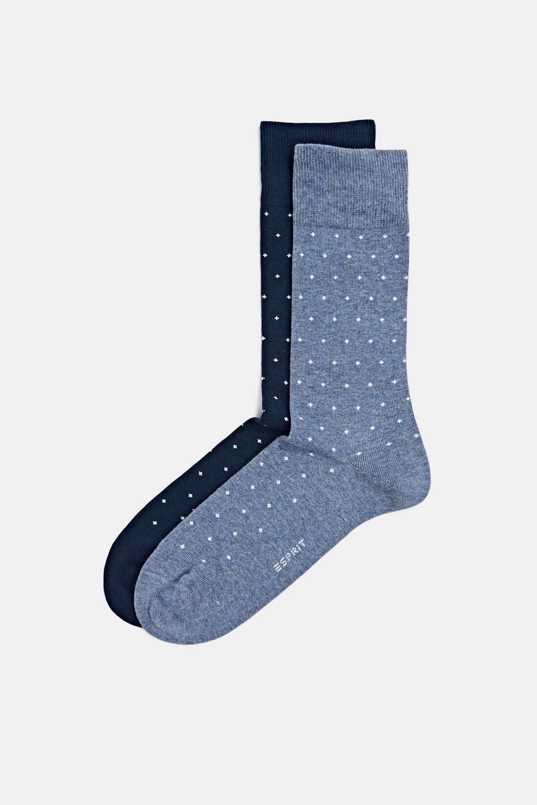 2er-Set Socken mit P&uuml;nktchenmuster, Bio-Baumwolle