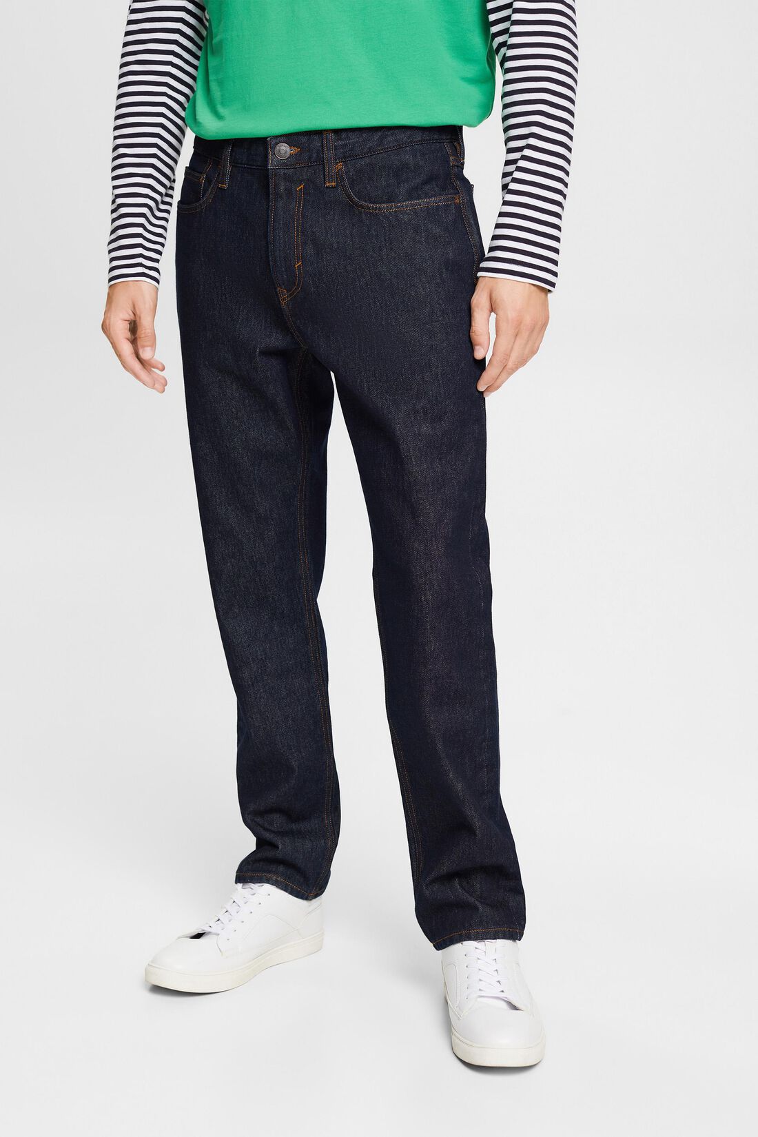 Jeans mit geradem Bein und mittlerer Bundh&ouml;he
