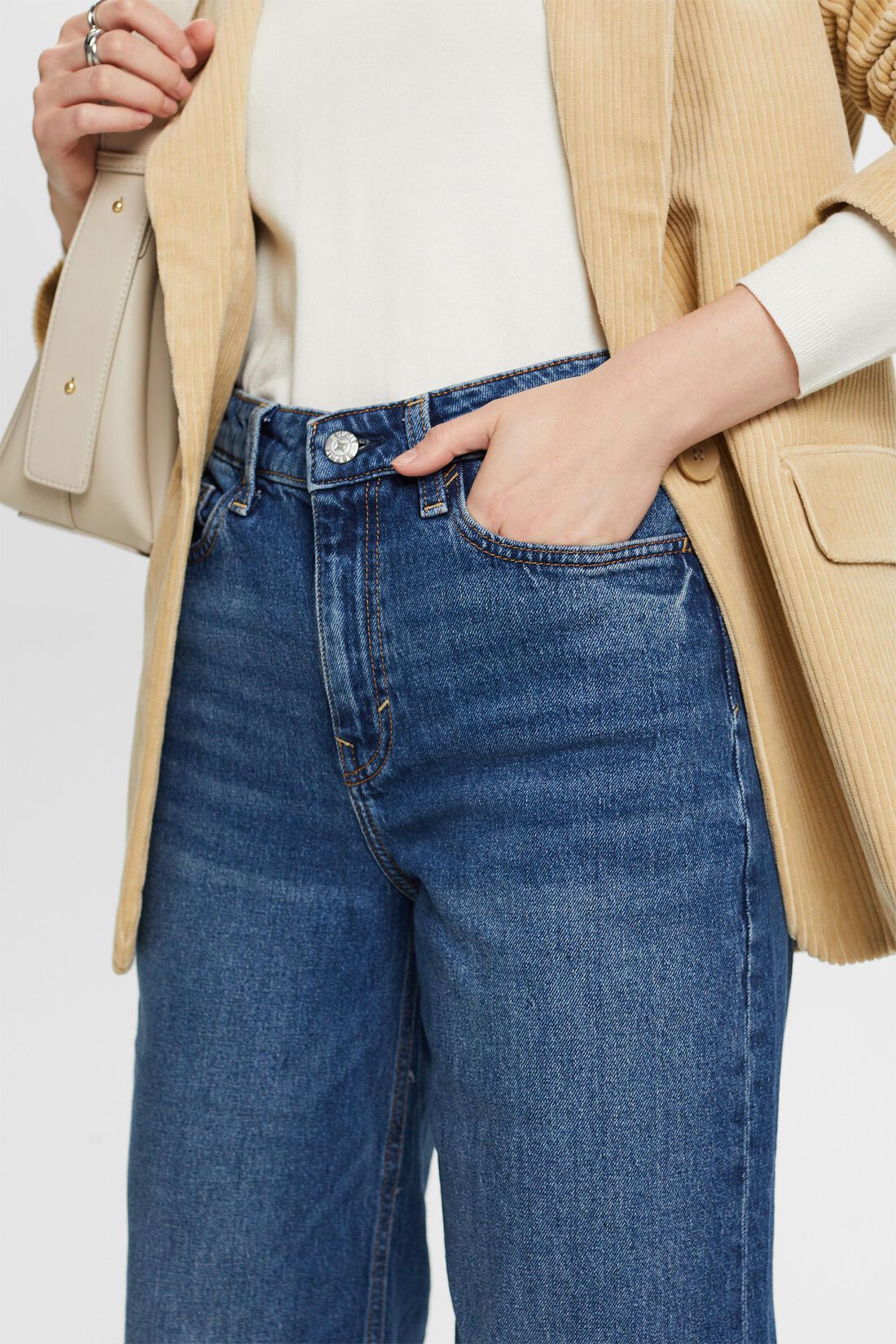 Retro-Jeans mit weitem Bein