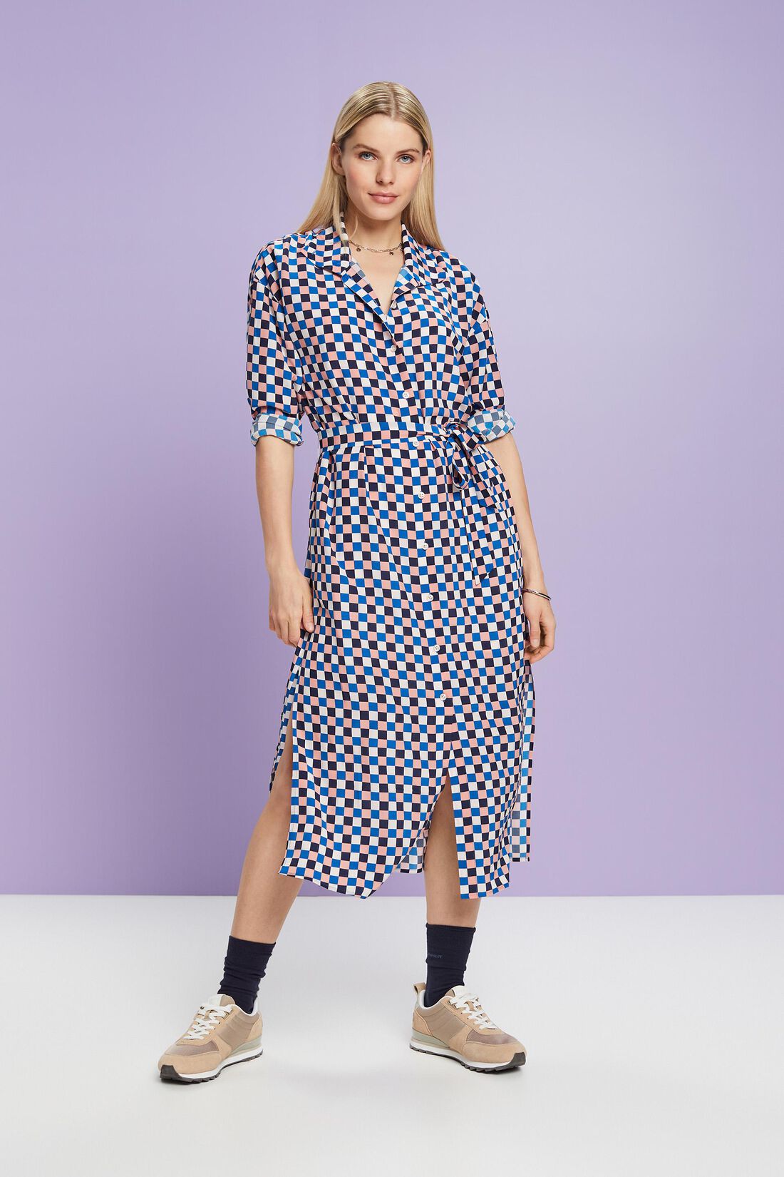 Hemdblusenkleid aus Seide
