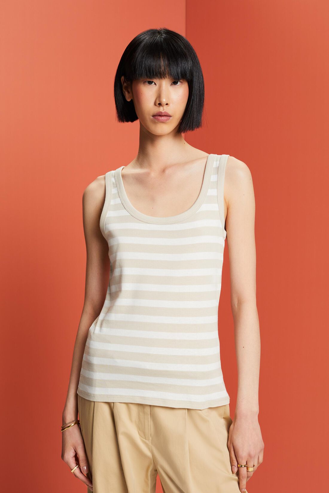 Gestreiftes Tanktop aus Baumwolle