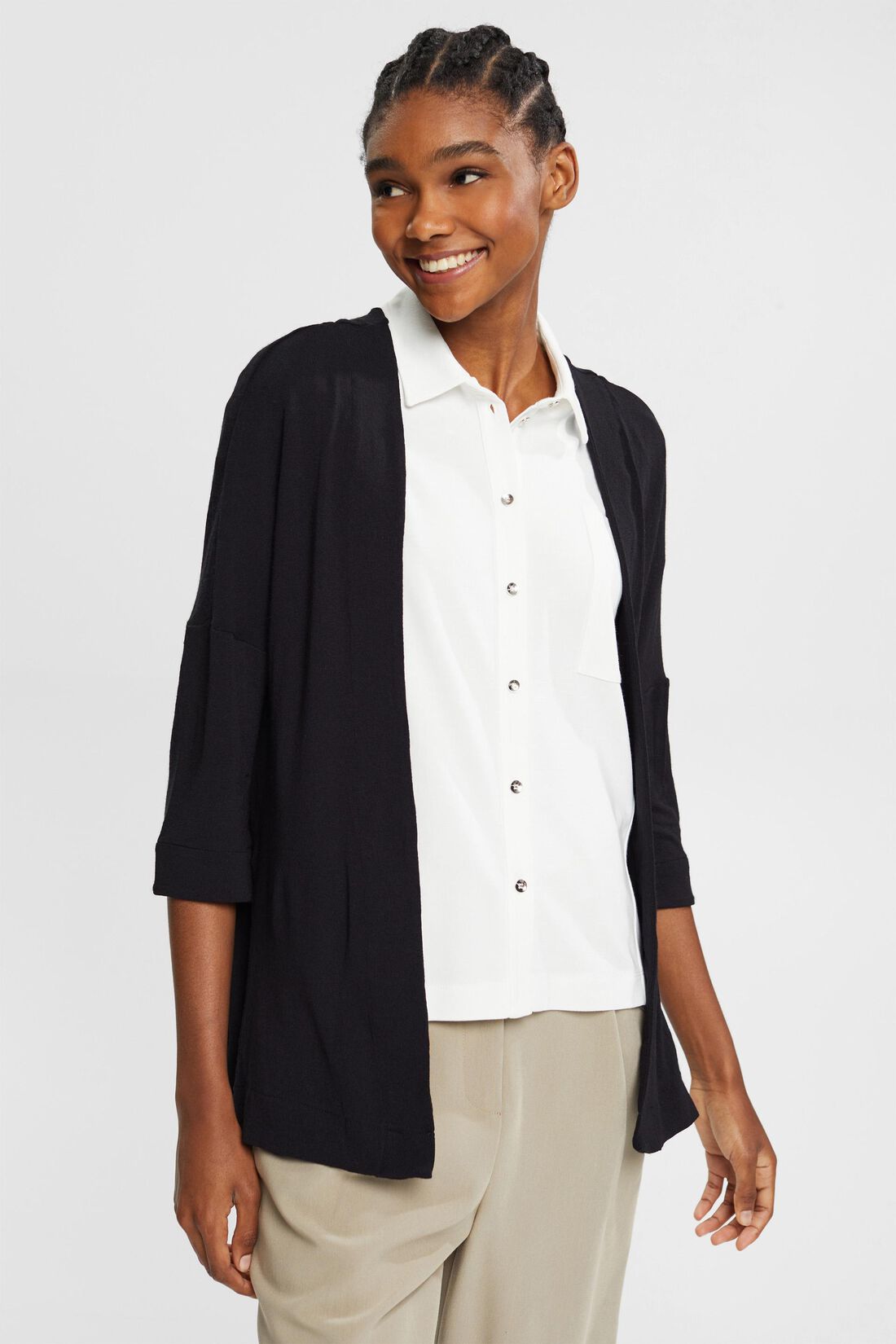 Offener Strick-Cardigan, LENZING&trade; ECOVERO&trade;