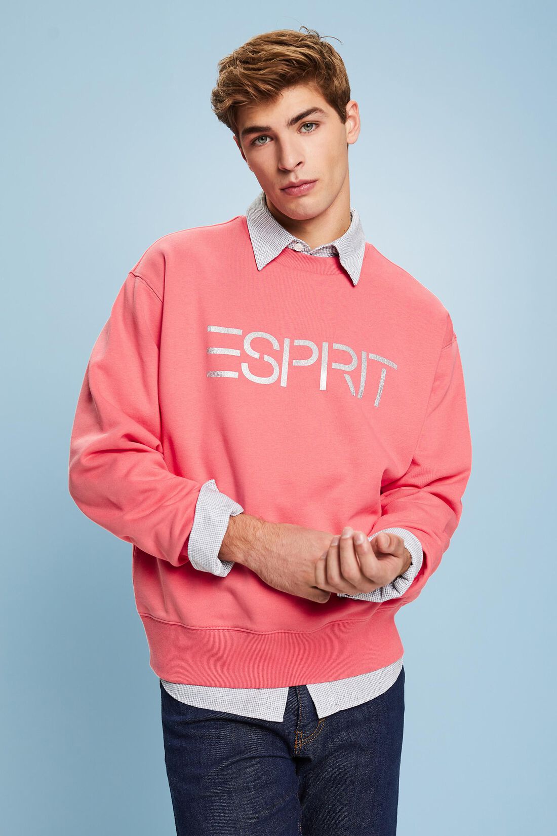 Rundhals-Sweatshirt aus Bio-Baumwolle mit Logo