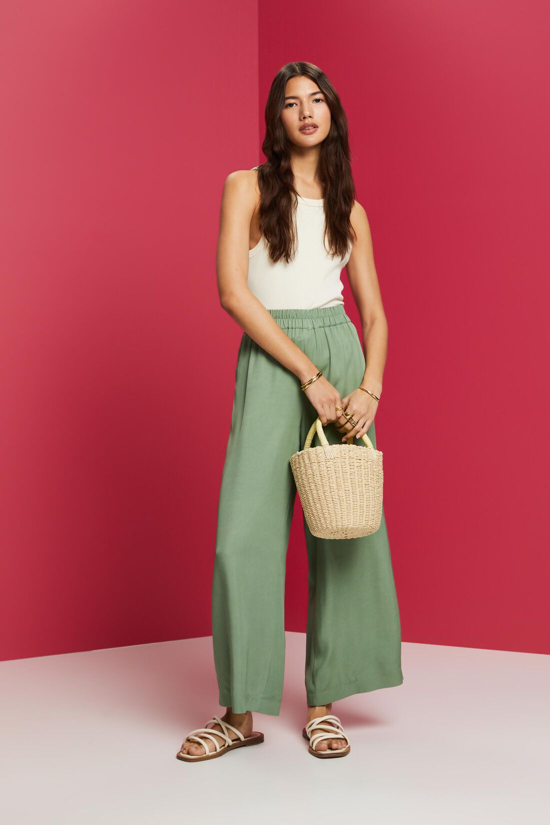 Pull-on-Culotte aus Twill