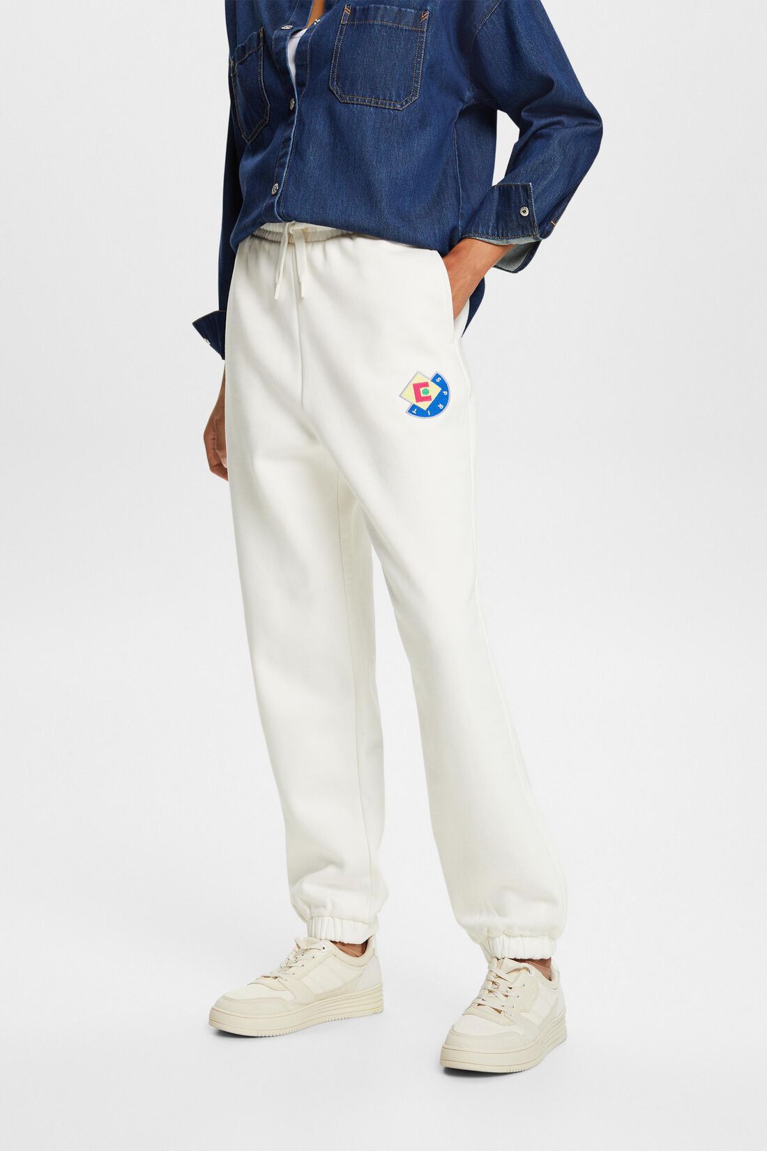 Fleece-Jogginghose mit Logo-Aufn&auml;her
