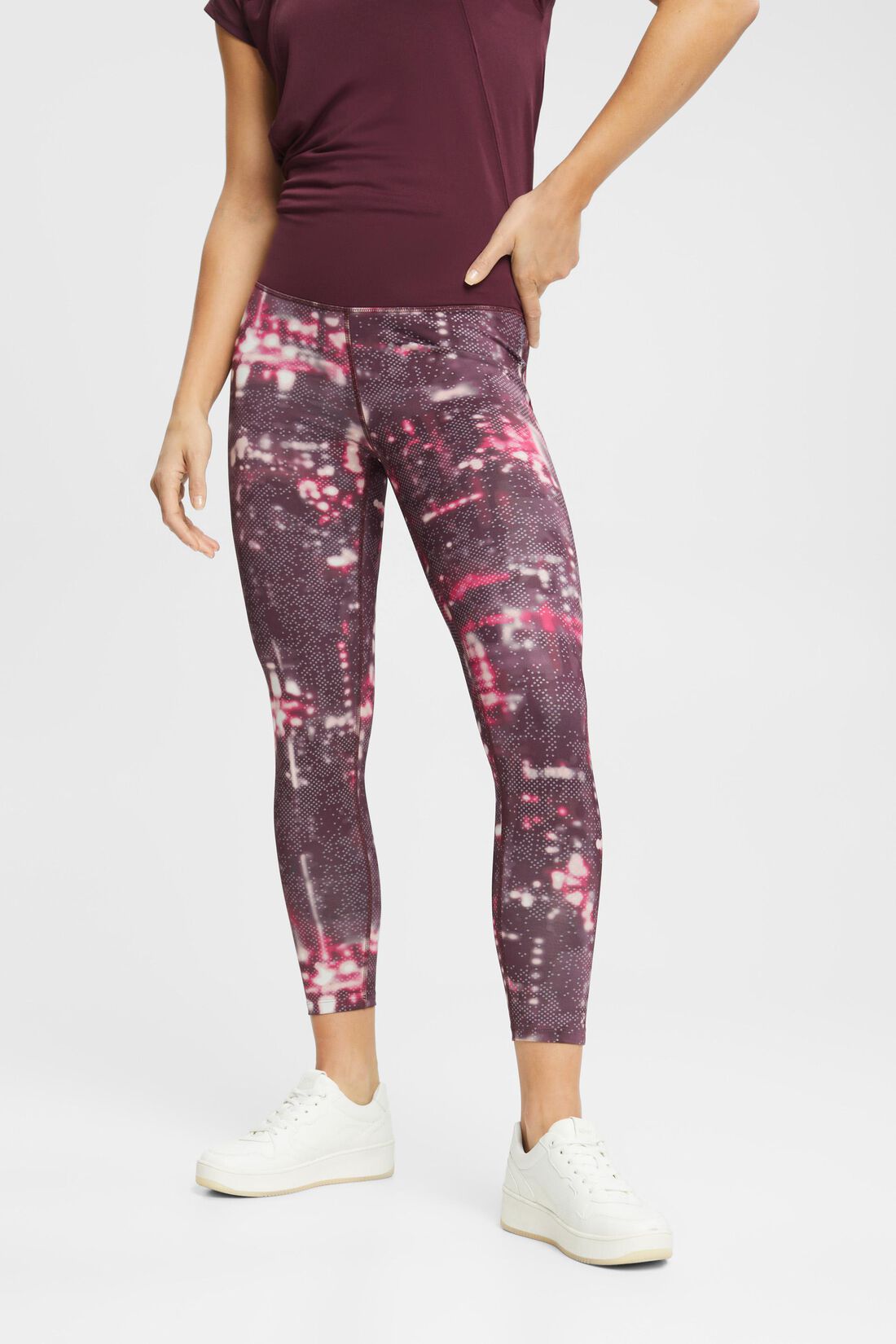 Gemusterte Leggings mit E-Dry