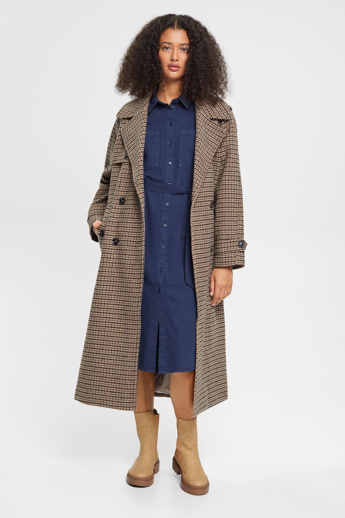 Hemdblusenkleid mit G&uuml;rtel