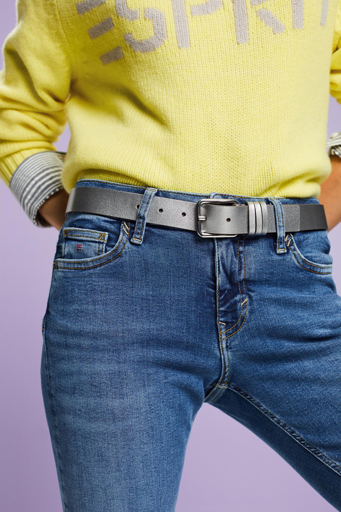 Schmale Jeans mit mittlerer Bundh&ouml;he
