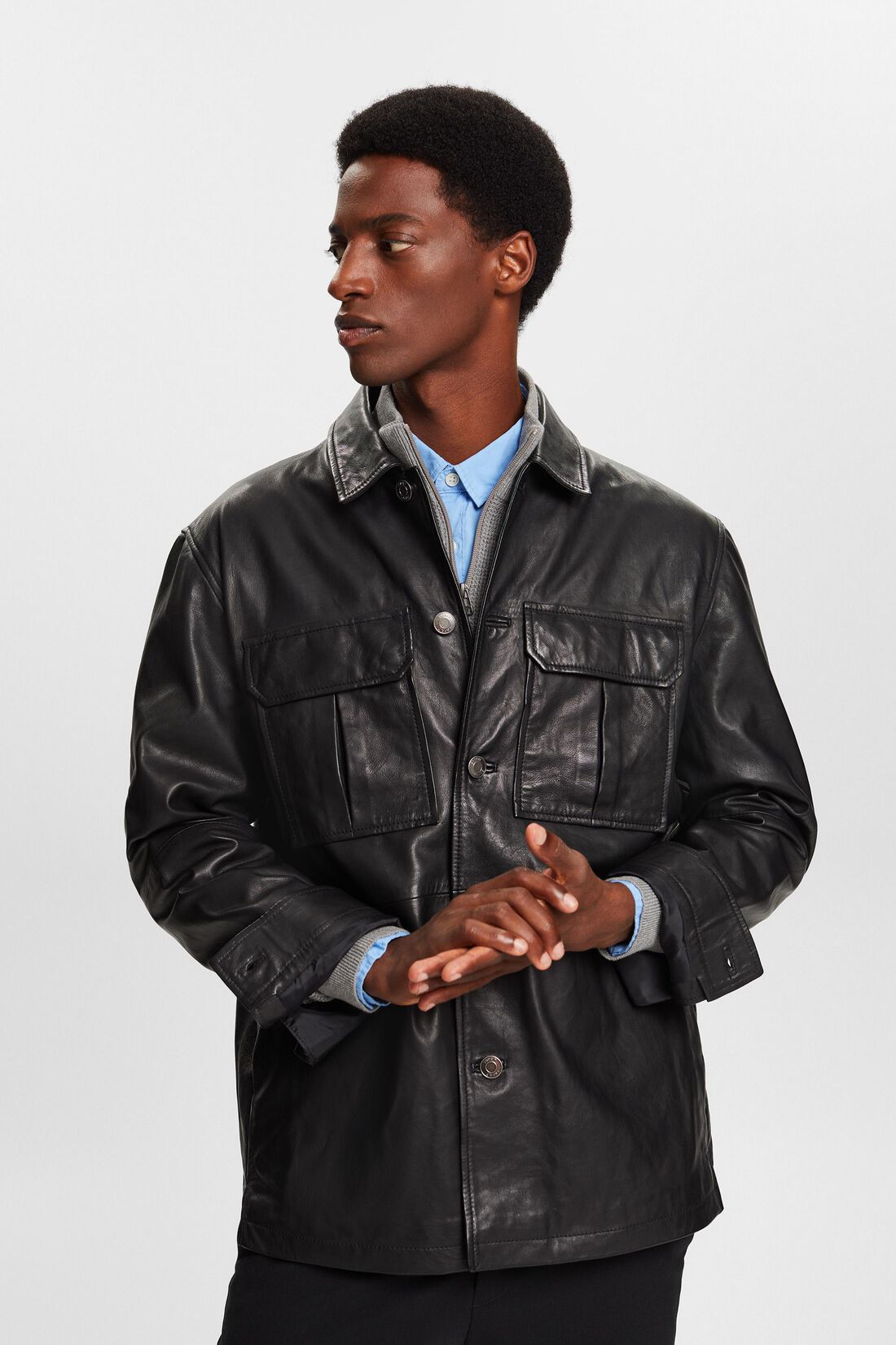 Hemdjacke aus Leder