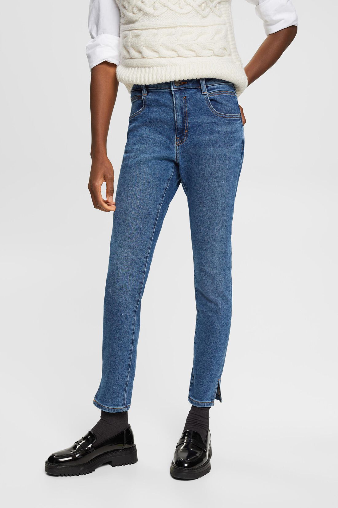 Skinny Jeans mit hohem Bund