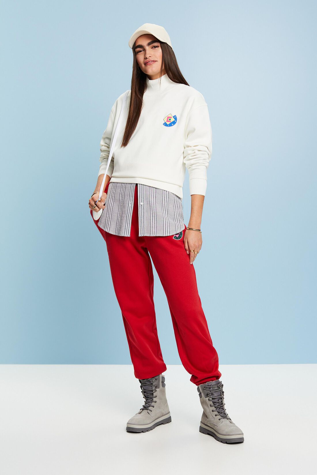 Logo-Sweatshirt mit Stehkragen