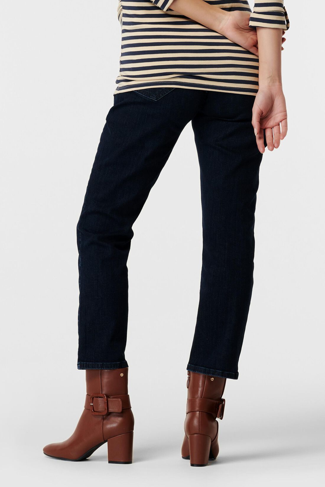 Cropped-Jeans mit &Uuml;berbauchbund