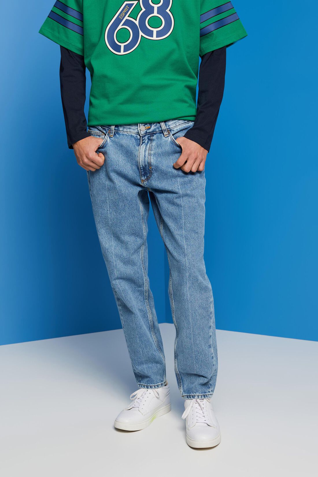 Retrojeans in bequemer Passform mit nachhaltigem Denim