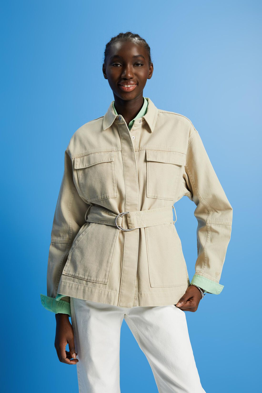 Twilljacke mit G&uuml;rtel