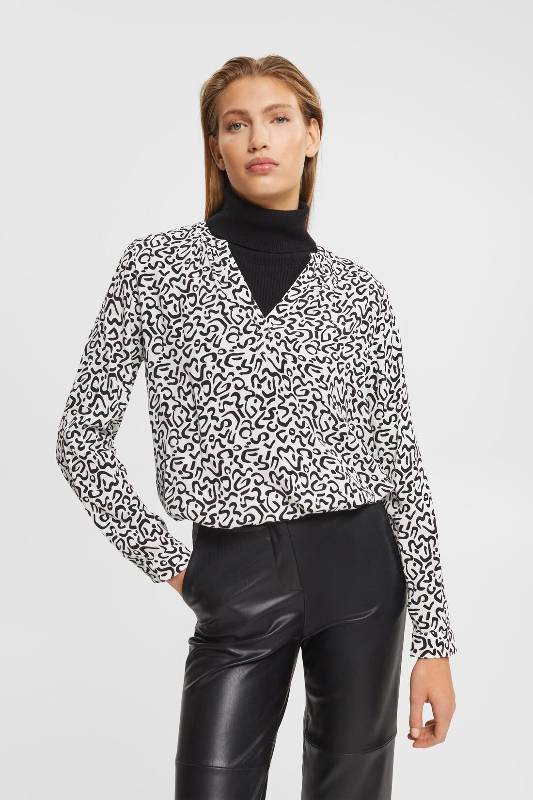 Bluse mit Muster, LENZING&trade; ECOVERO&trade;