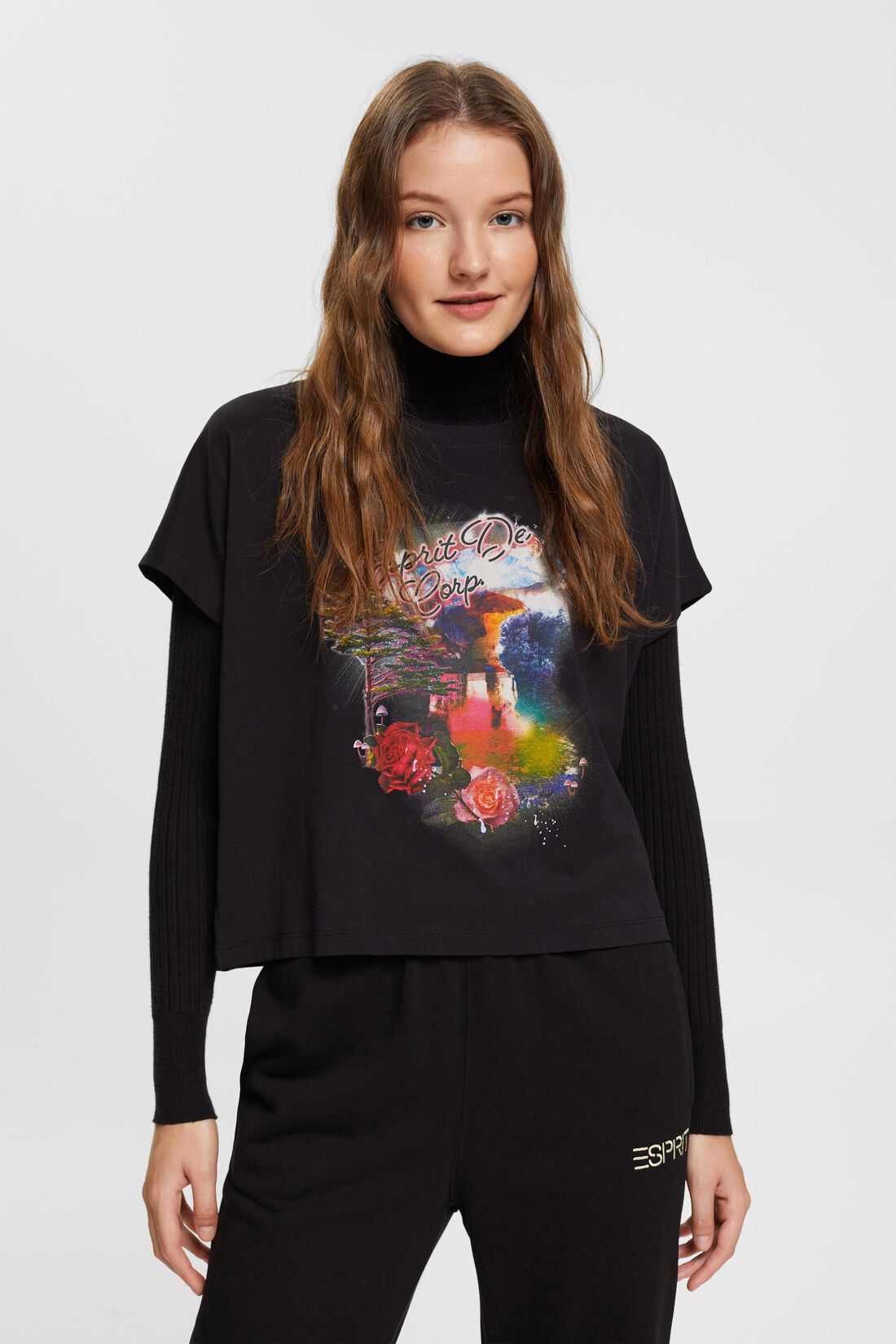 T-Shirt mit Print, 100 % Baumwolle