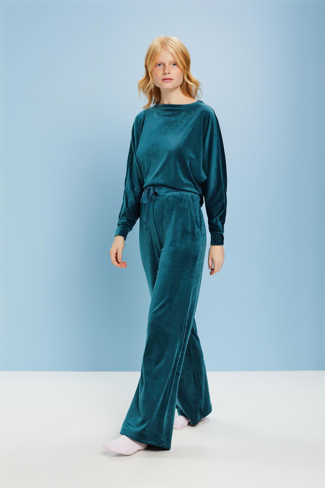 Loungewear-Hose aus Samt