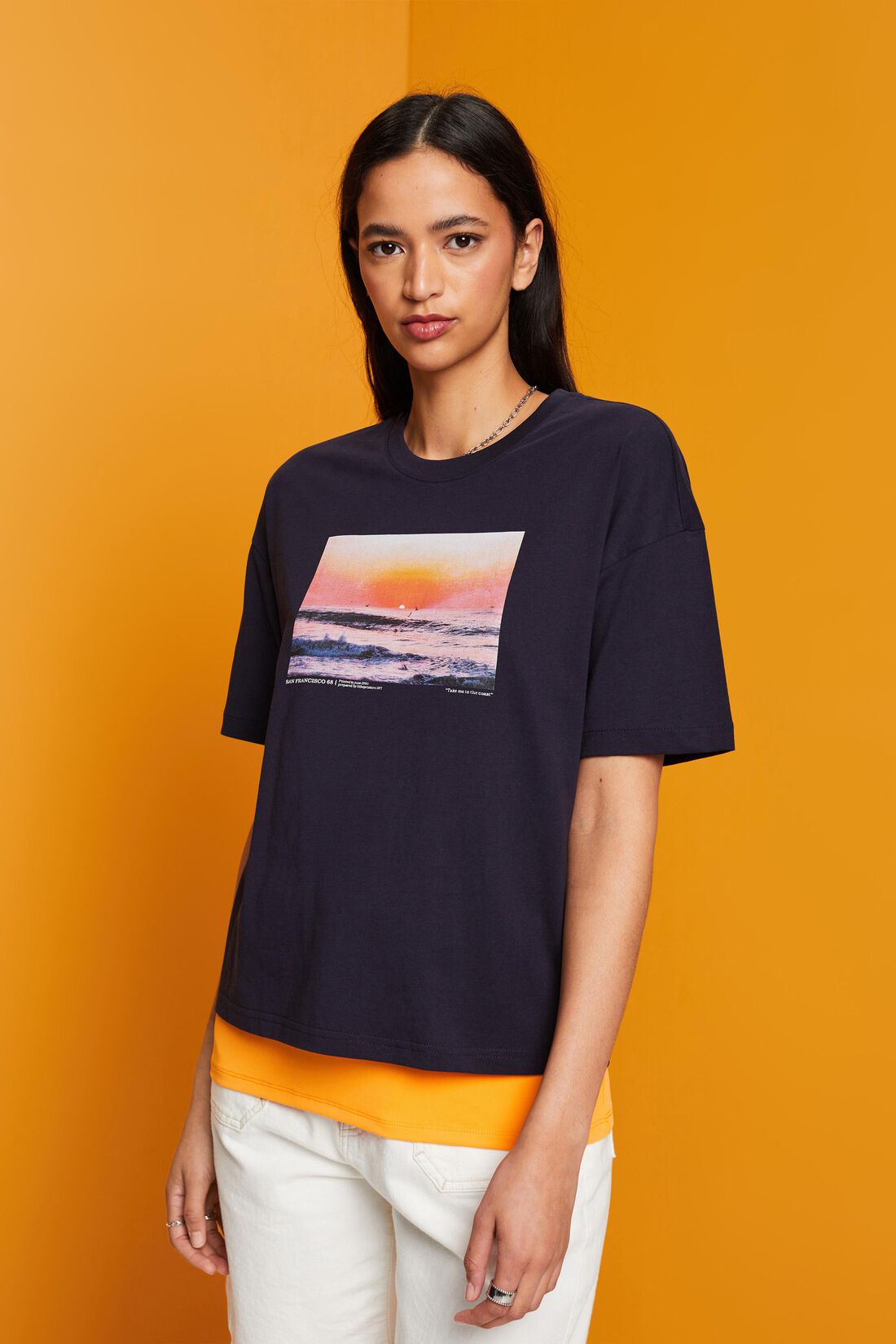 Bedrucktes Baumwoll-T-Shirt