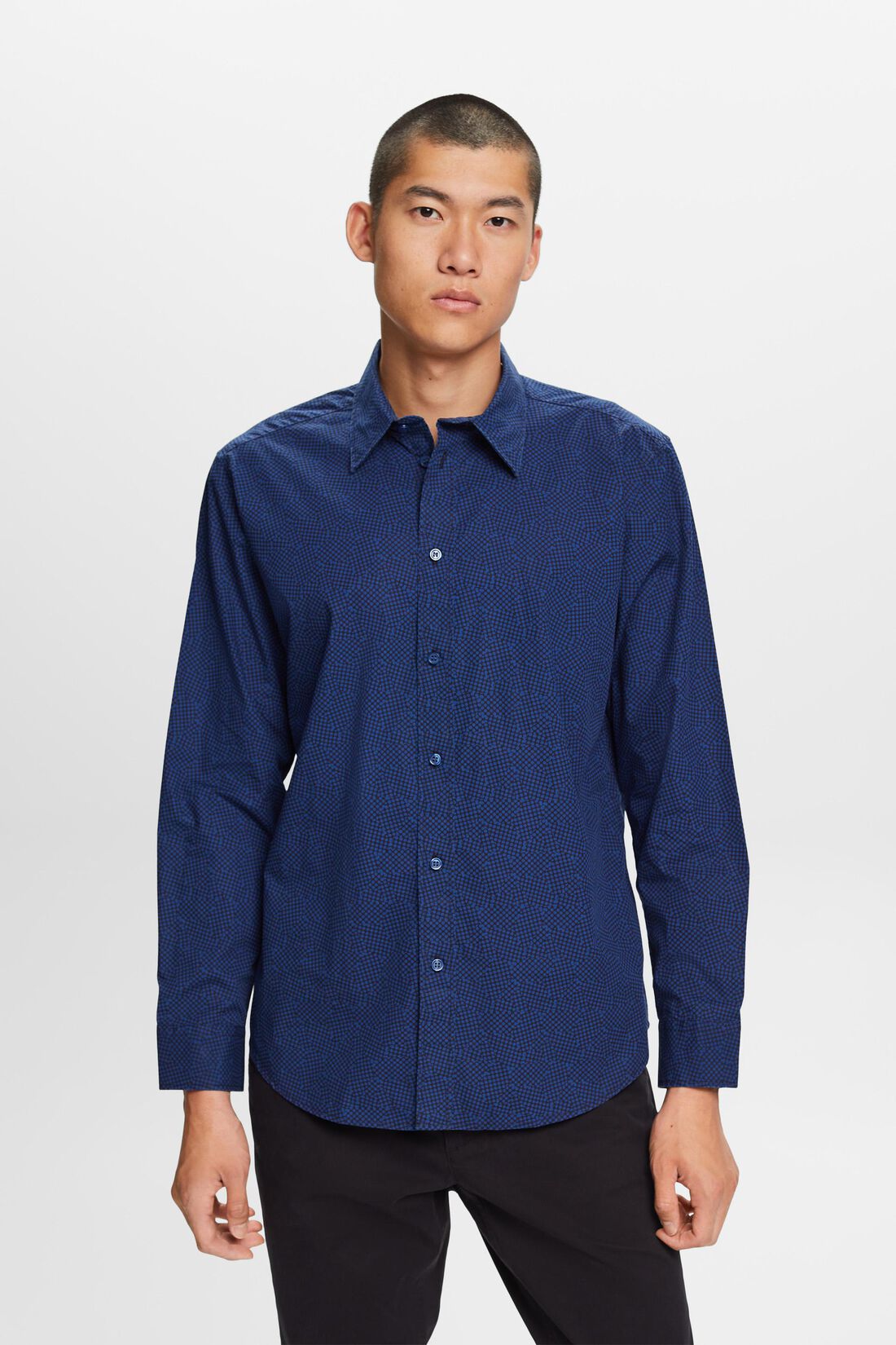 Gemustertes Hemd, 100% Baumwolle