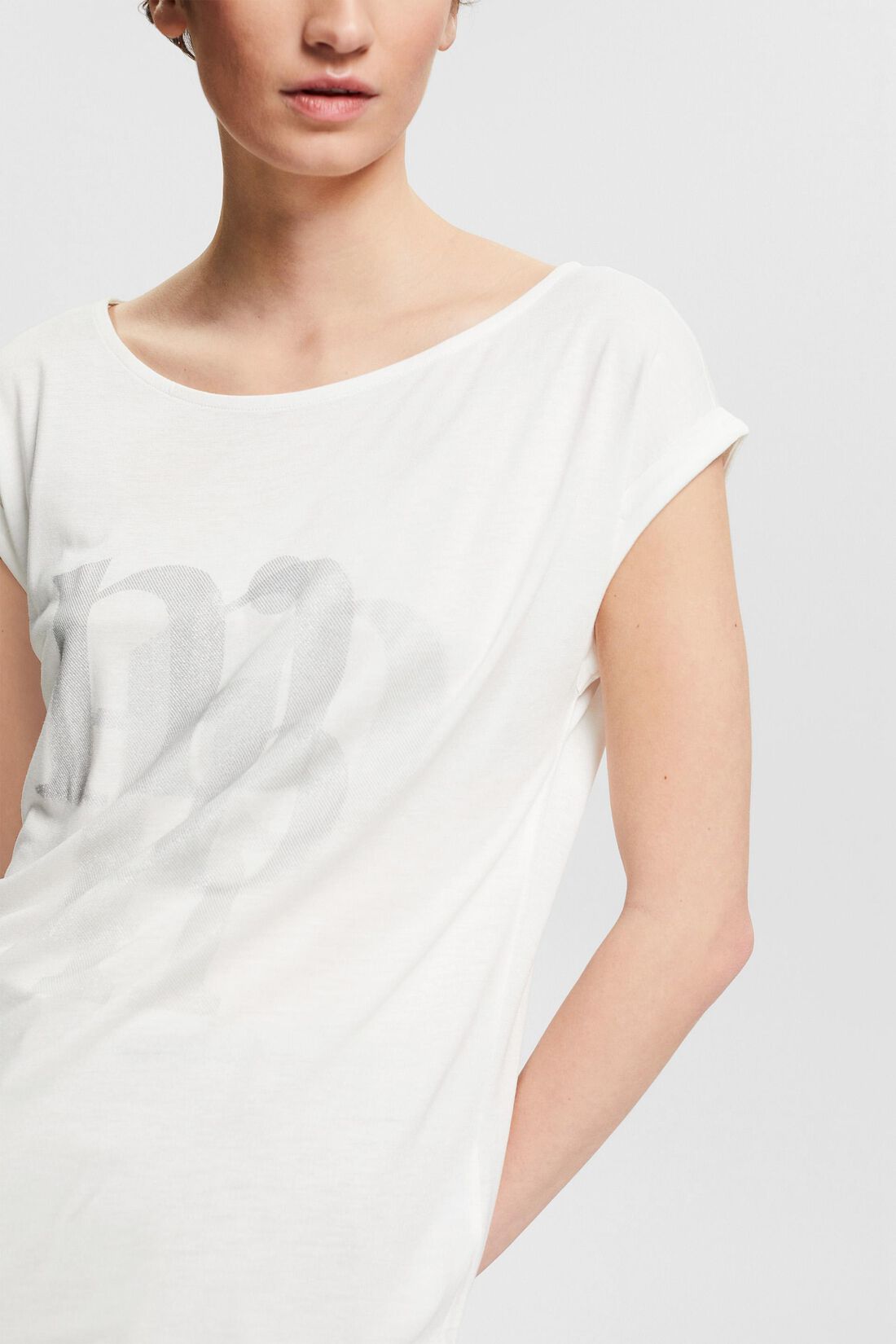 Shirt mit Metallic-Print, LENZING&trade; ECOVERO&trade;