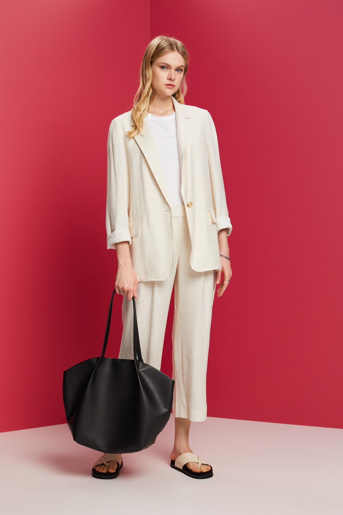 Blazer mit Crinkle-Effekt, LENZING&trade; ECOVERO&trade;
