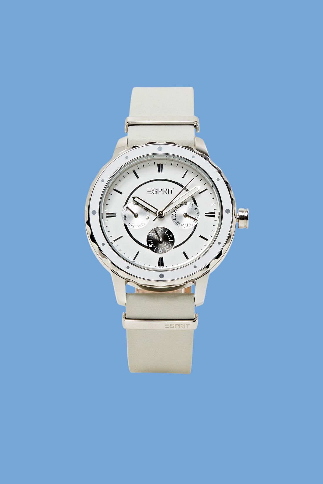 Multifunktionsuhr mit Lederarmband
