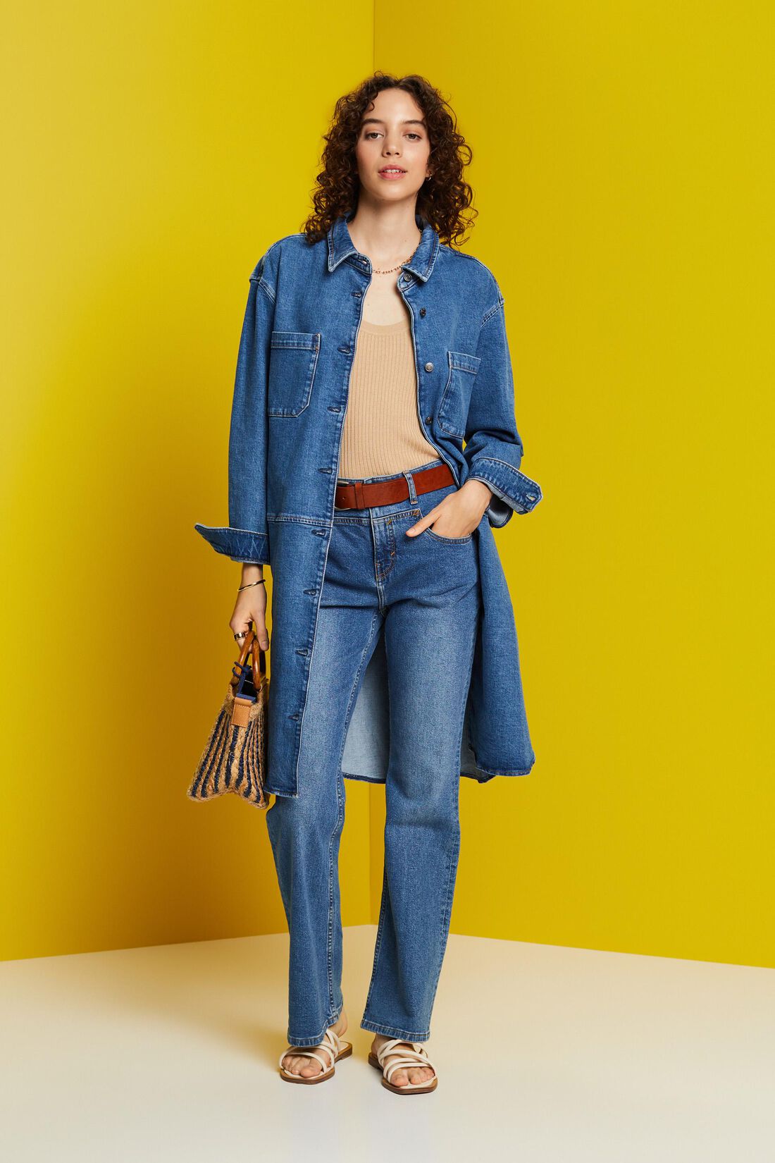 Jeanskleid in lockerer Passform