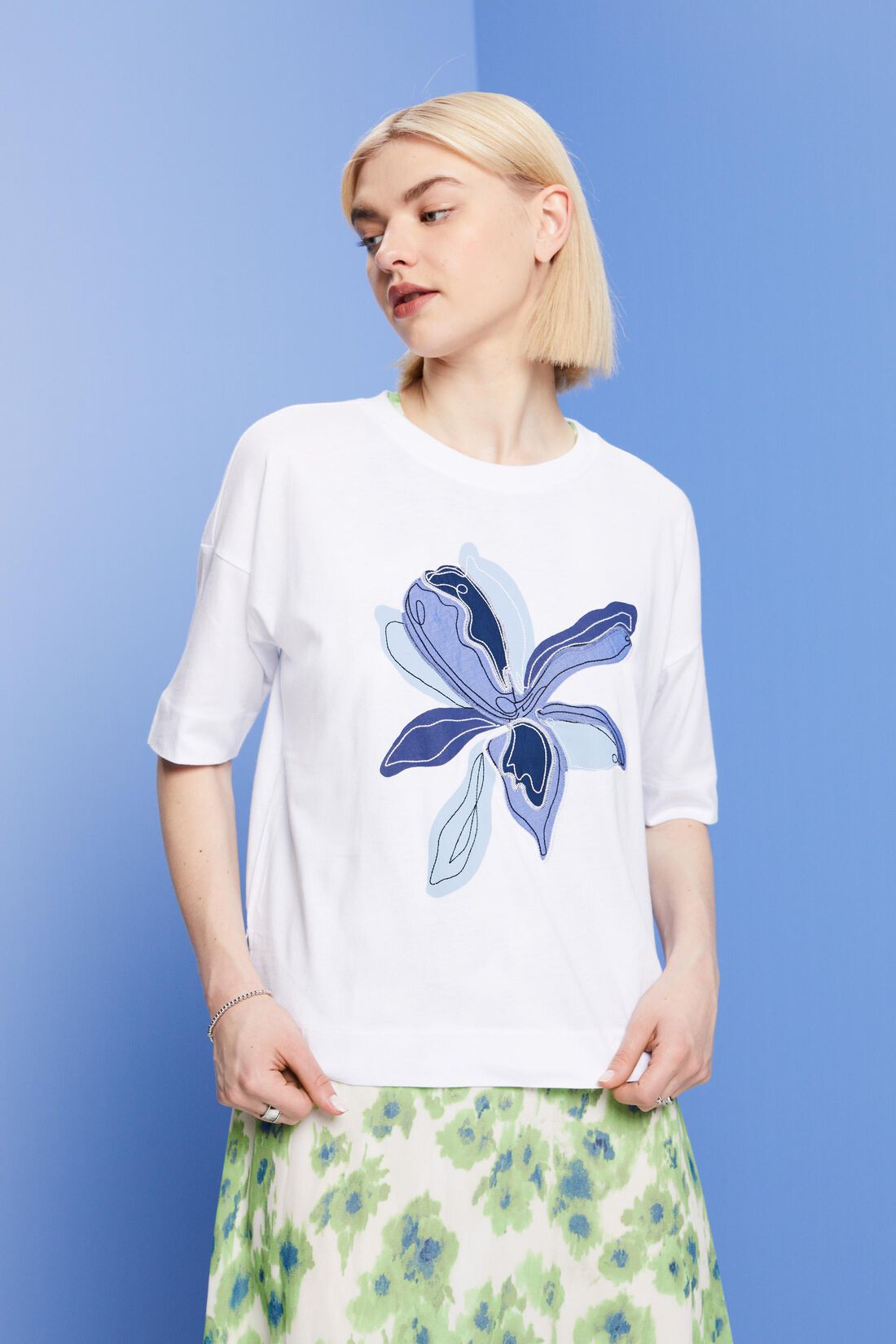 Oversize T-Shirt mit Print, TENCEL&trade;