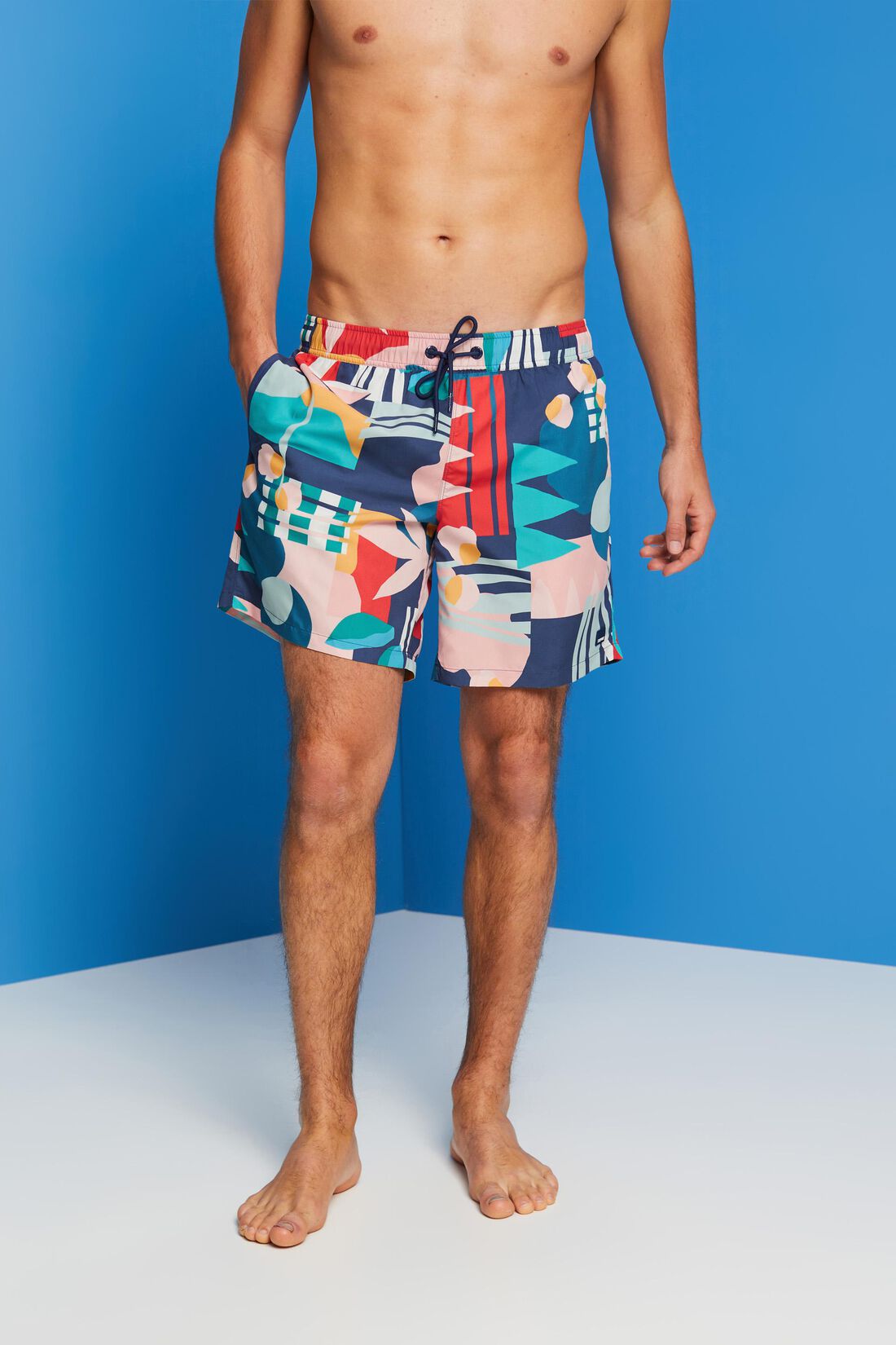 Badeshorts mit Allover-Muster