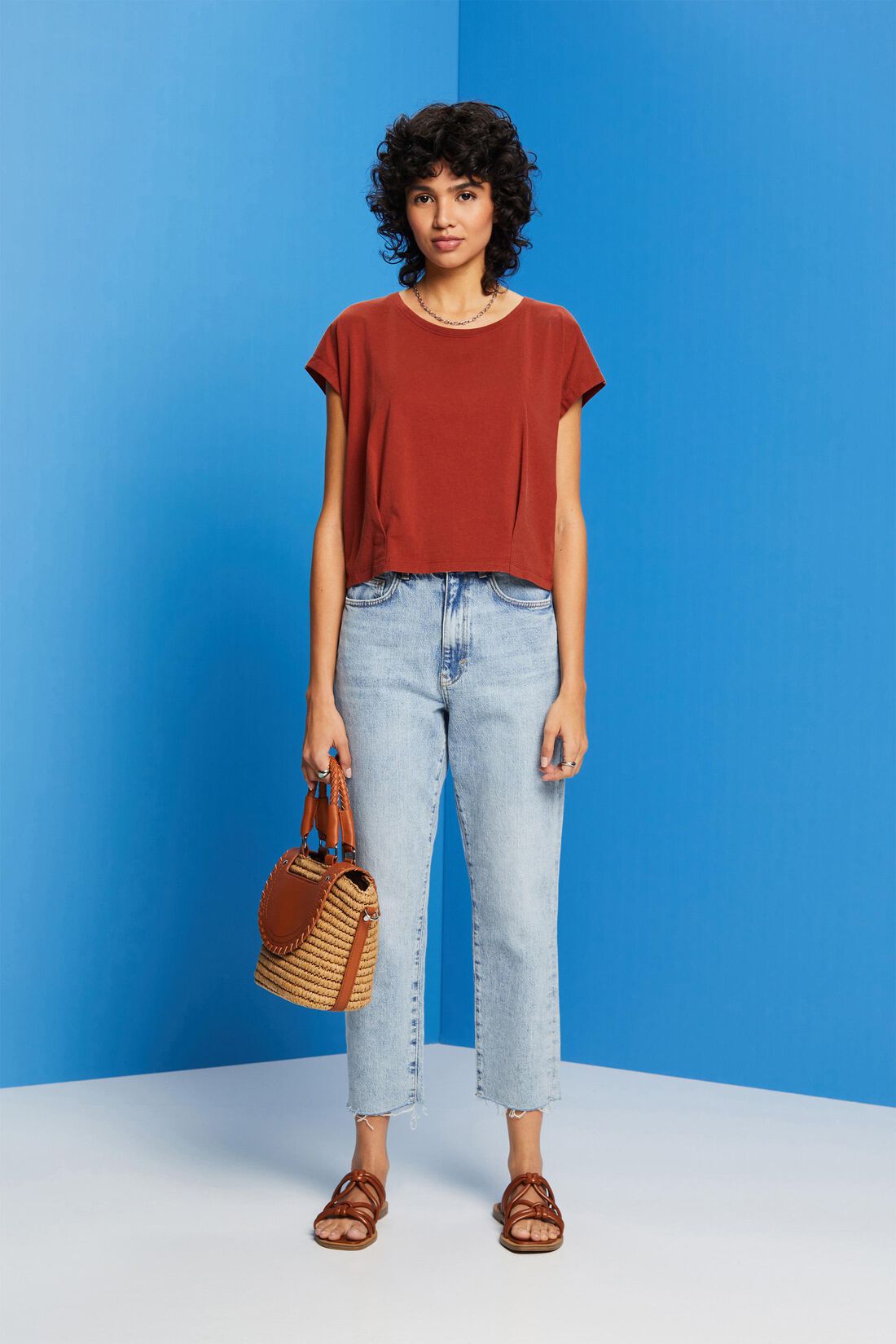 T-Shirt mit Faltendetail