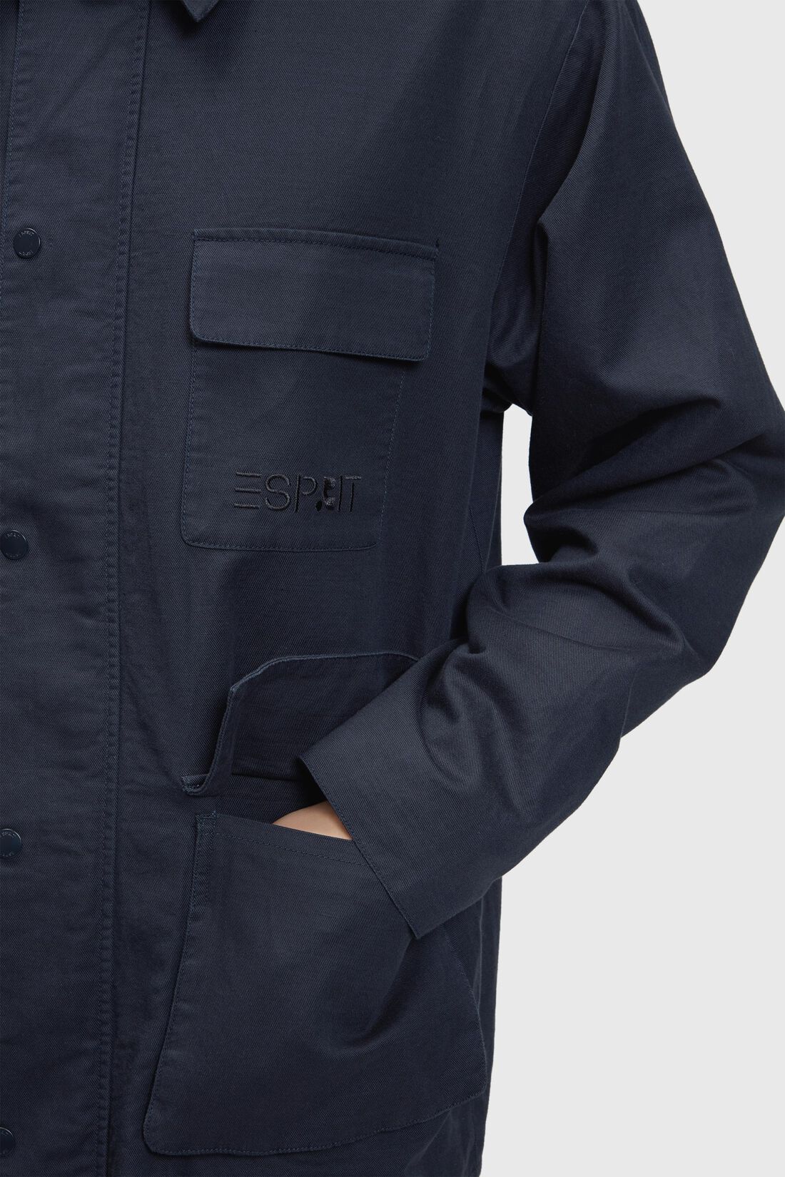 Shacket aus Leinen-Mix mit Zipper