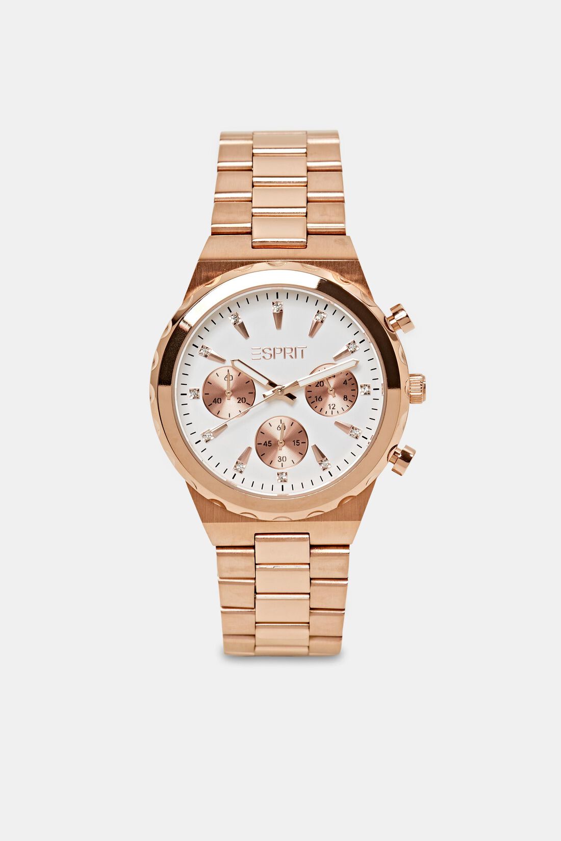 Edelstahl-Chronograph mit Gliederarmband