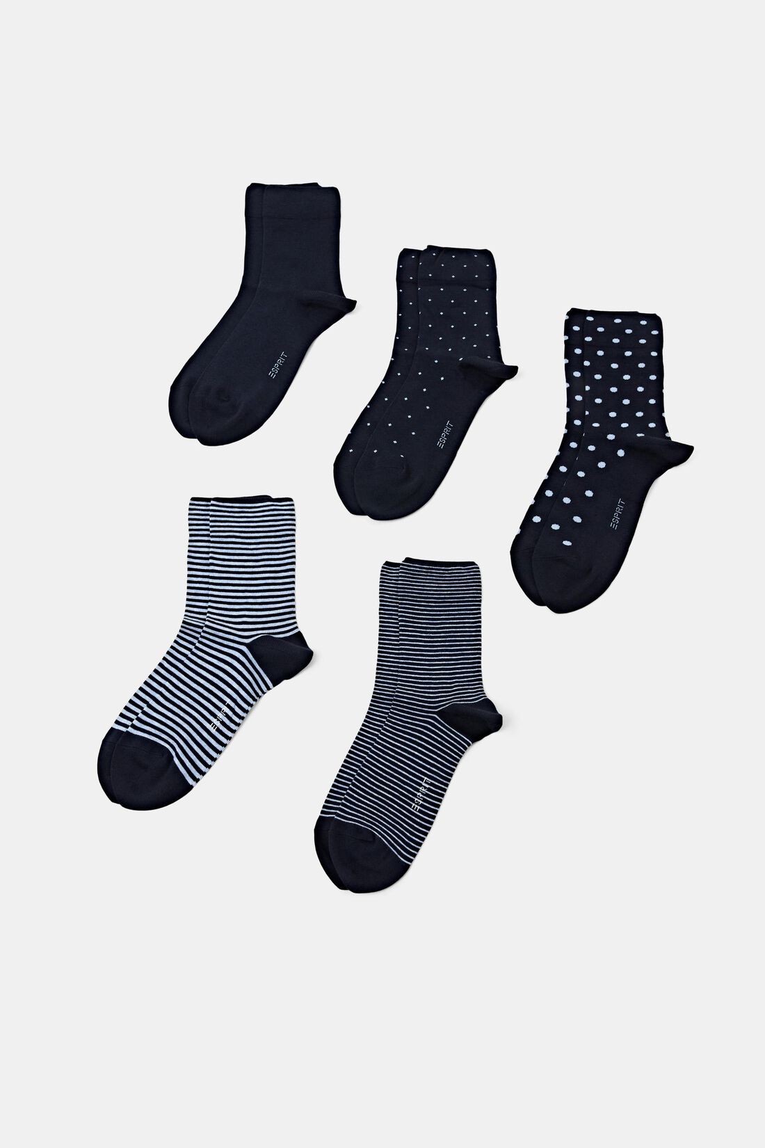 5er-Set gemusterte Socken