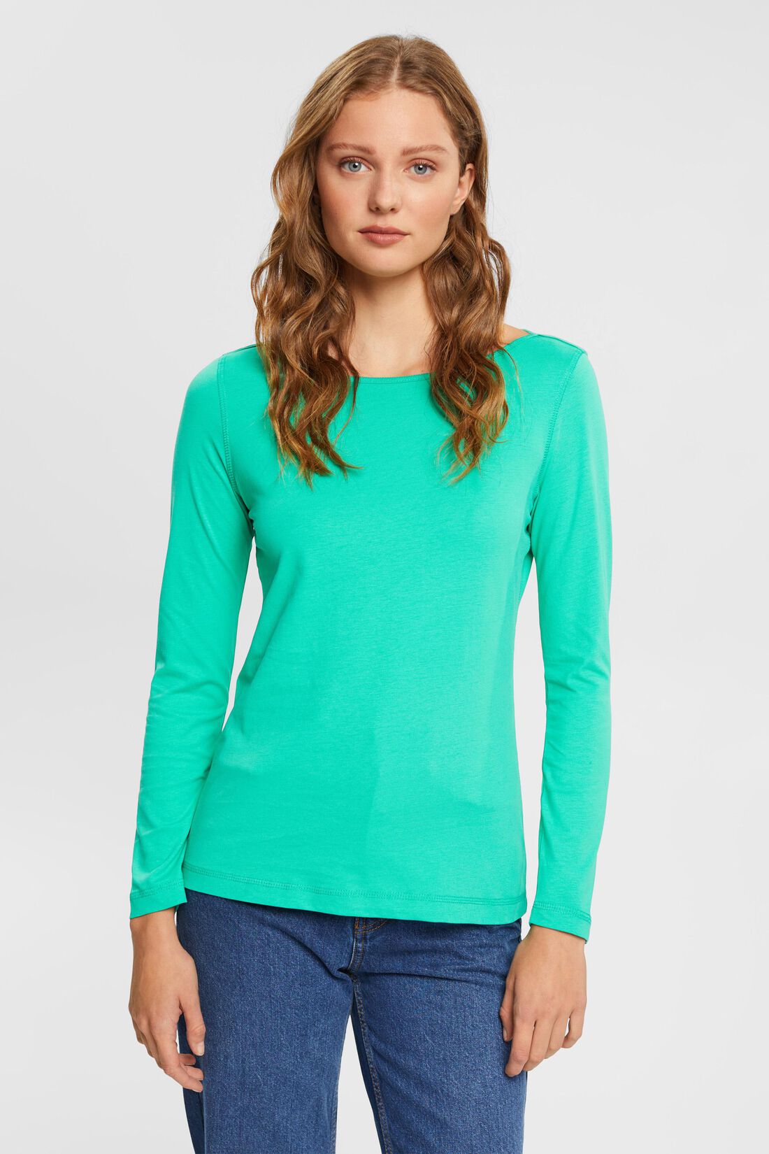Longsleeve mit U-Boot-Ausschnitt